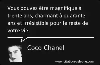 coco chanel vingt ans trente ans quarante ans|coco chanel phrases.